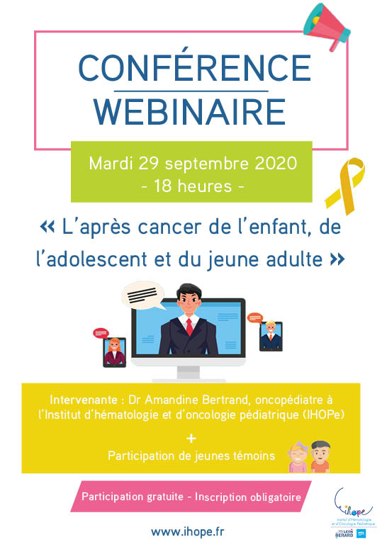 Septembre en or - Webinaire : L’après cancer de l’enfant, de l’adolescent et du jeune adulte