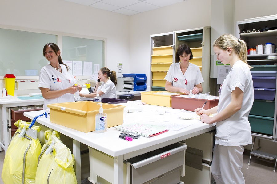 Salle de soins en hôpital de jour