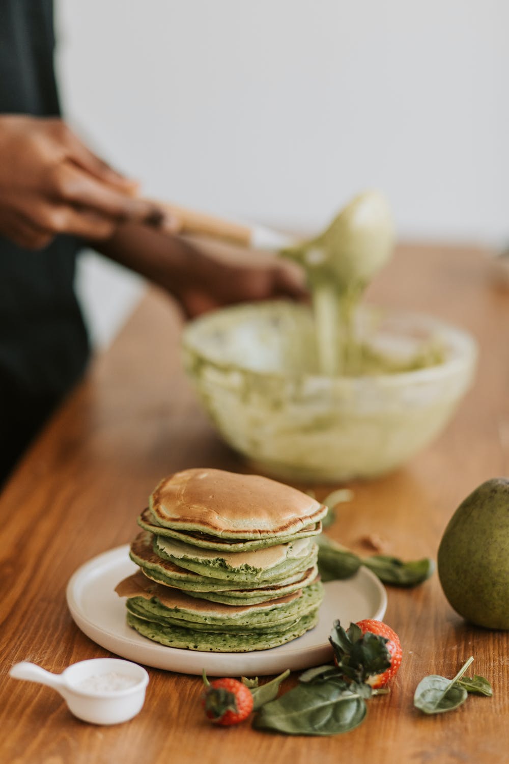 pancakes aux épinards