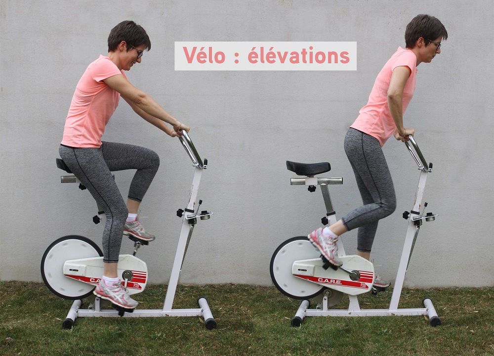 Exercice vélo élévations